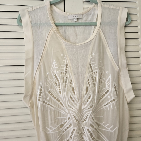 IRO Brady Mini Dress Off White Size 34/Small - Picture 7 of 11